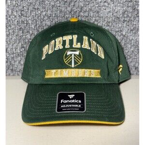 Portland Timbers Hat MLS Soccer Adjustable Hat Green & Yellow Cap Fanatics New